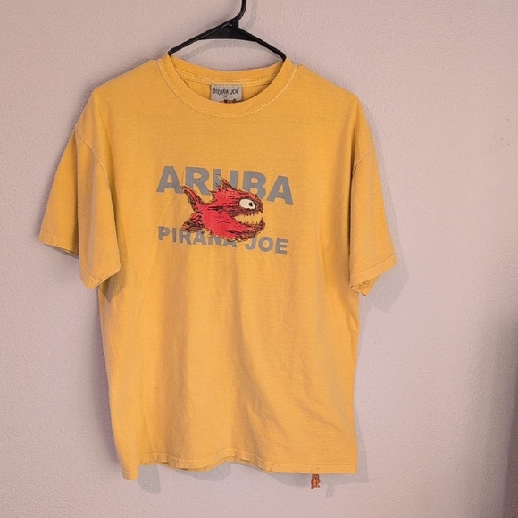 Pirana Joe Other - Men's Pirana Joe Aruba Graphic T‑Shirt in Yellow